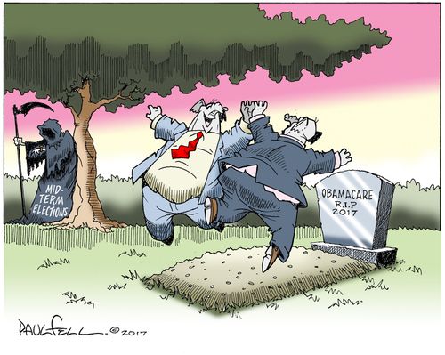 The GOP dances on the grave of Obamacare, not seeing that the mid-term elections await.
