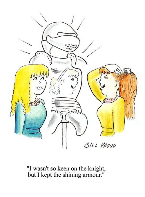 'I wasn't so keen on the knight, but I kept the shining armour.'