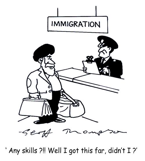 'Any skills?!!  Well I got this far, didn't I?'