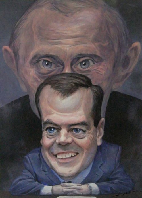 Medvedev & Putin.