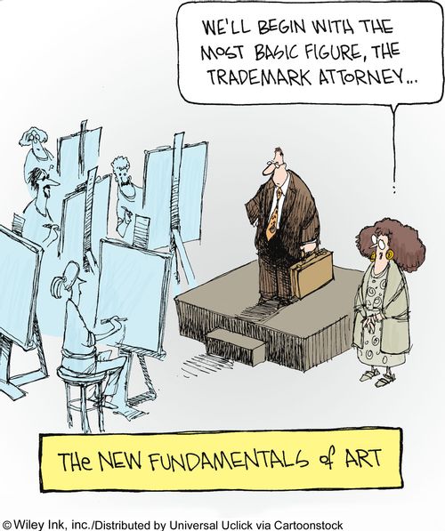 The New Fundamentals of Art: 'We'll begin with the most basic figure, the trademark attorney...'