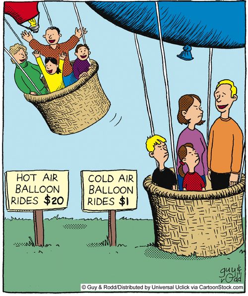 Hot Air and Cold Air Balloon Rides.