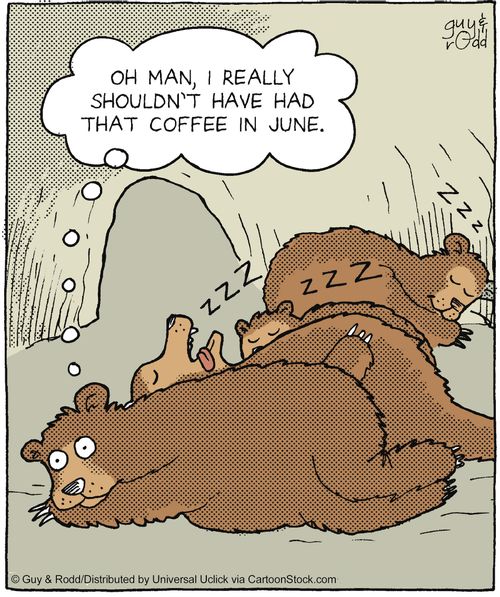 'Oh man, really shouldn't have had that coffee in June,'