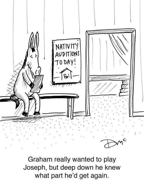 Graham really wanted to play Joseph, but deep down he knew what part he'd get again.