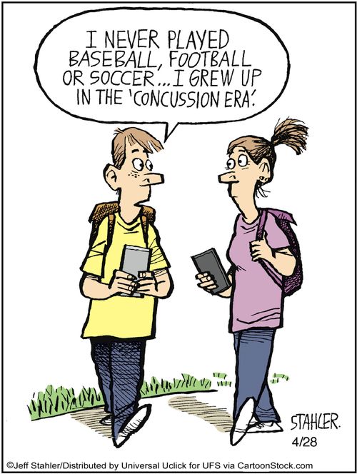 'I never played baseball, football or soccer. . . I grew up in the 'concussion era'.' 