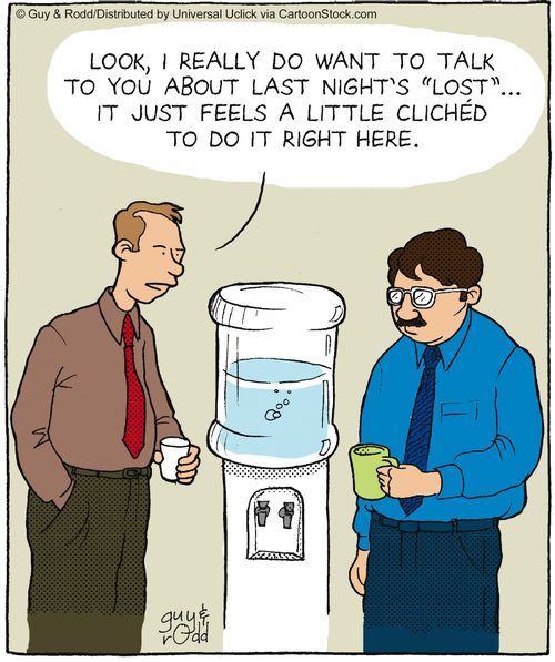 'Look, I really do want to talk to you about last night's 'lost'... it just feels a little cliched to do it right here.'