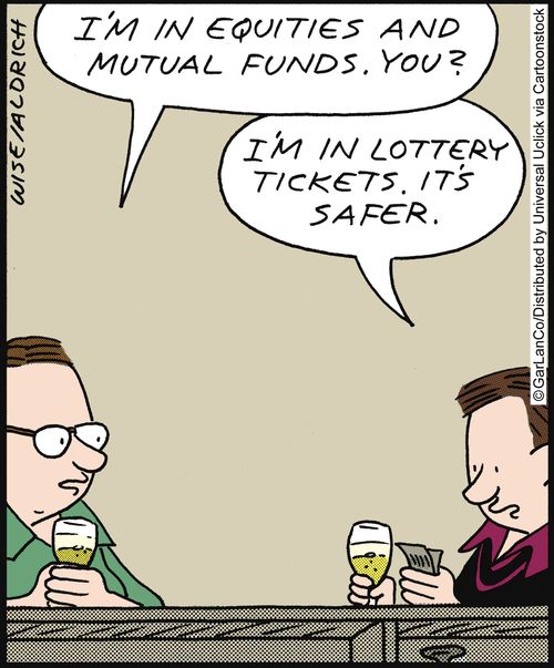 'I'm in equities and mutual funds. You?'