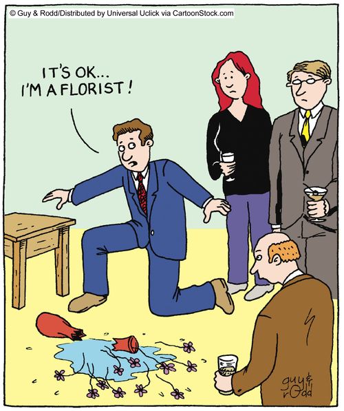 'It's ok, I'm a florist'