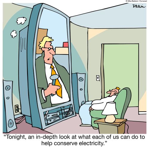 'Tonight, an in-depth look at what each of us can do to help conserve electricity.'