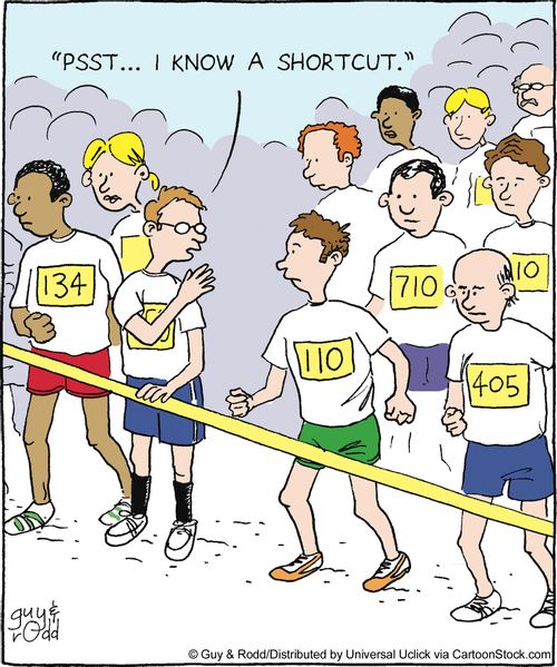 'Psst, I know a shortcut.'
