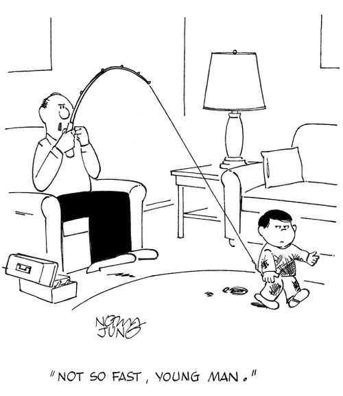 'Not so fast, young man.'