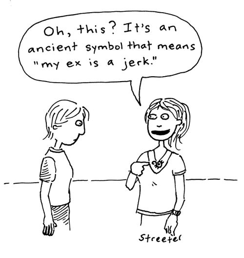 Ancient symbol: My ex is a jerk.