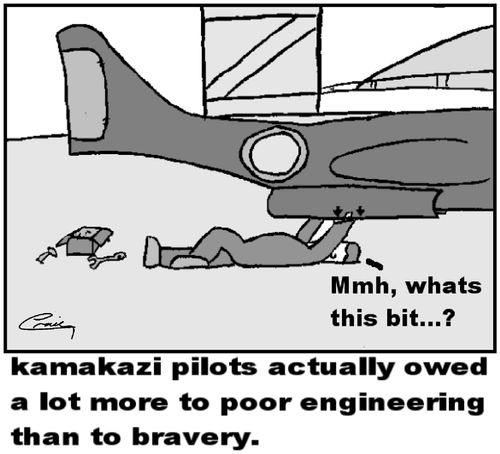 Kamakazi pilots actually owed a lot more to poor engineering than to bravery