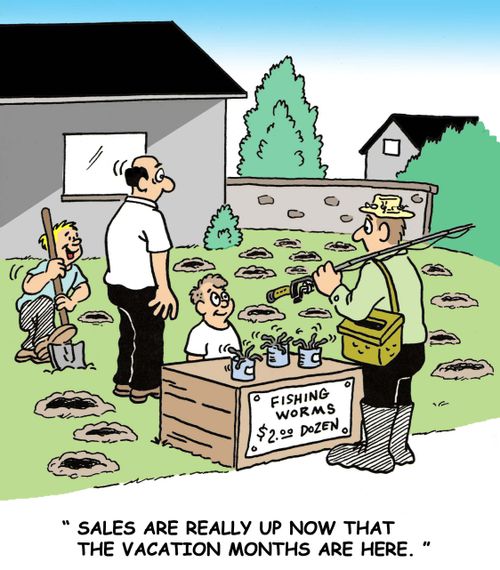 'Sales are really up now that the vacation months are here.'