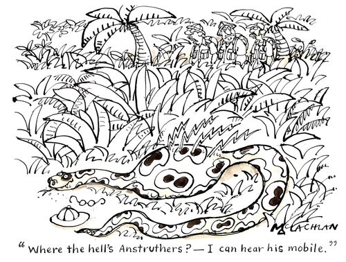 'Where the hell's Anstruthers? - i can hear his mobile.'