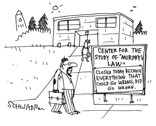 'Center for the Study of Murphy's Law' (Closed today because everything that could go wrong, did go wrong.)