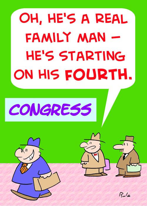 'Oh, he's a real family man -- he's starting on his fourth.'