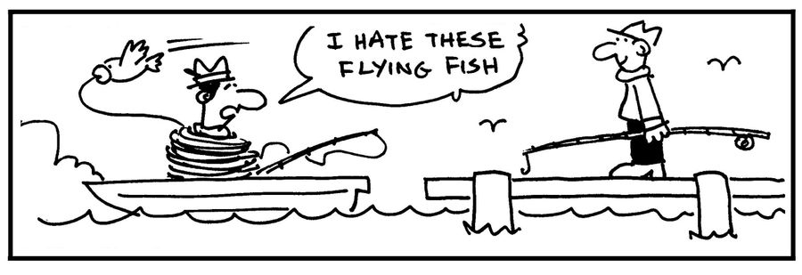 'I hate these flying fish.'