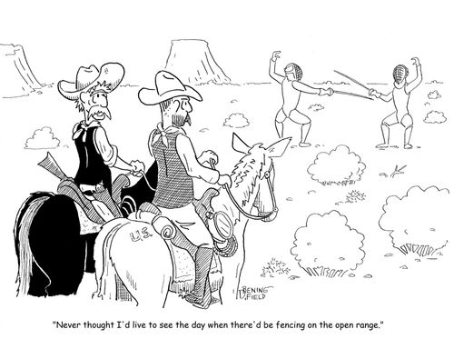 "Never thought I'd live to see the day when there'd be fencing on the open range."