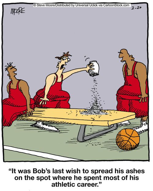 'It was Bob's last wish to spread his ashes on the spot where he spent most of his athletic career.'