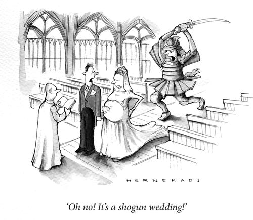 'Oh no, it's a shogun wedding!'
