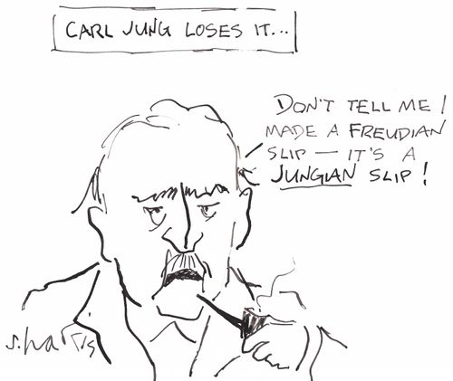 'Carl Jung loses it...' 'don't tell me I made a Freudian slip -  it's a Jungian slip!'