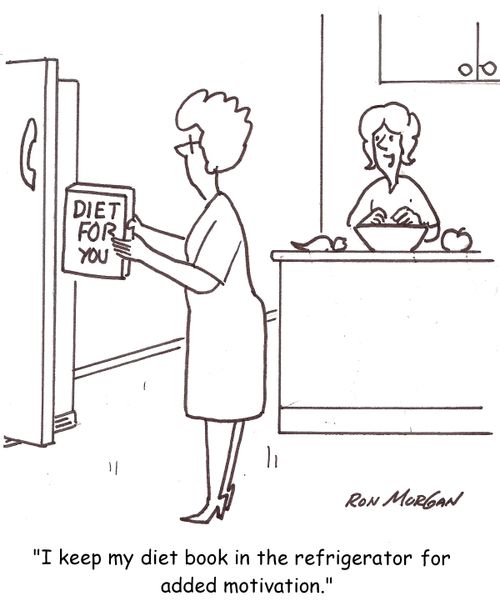 'I keep my diet book in the refrigerator for added motivation.'