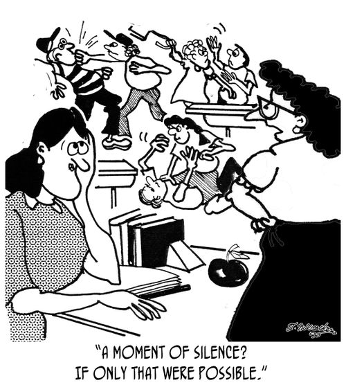 'A moment of silence? If only that were possible.'