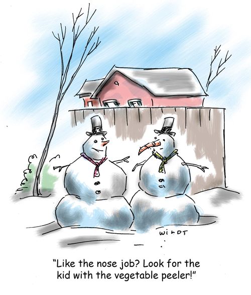 'Like the nose job? Look for the kid with vegetable peeler!'