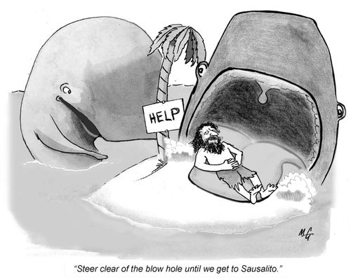 'Steer clear of the blow hole until we get to Sausalito.'