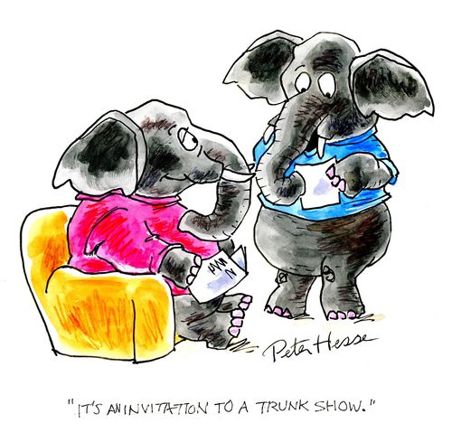 'It's an invitation to a trunk show.'