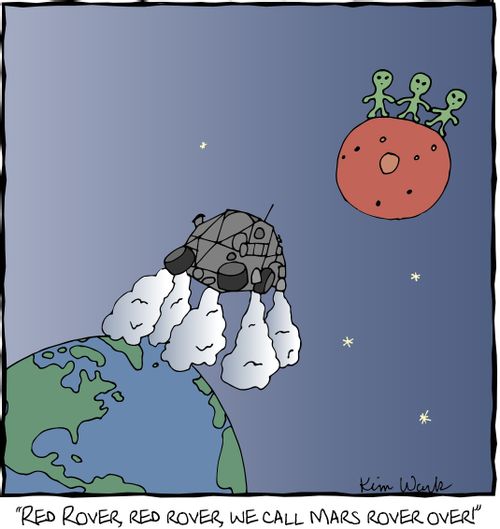 'Red rover, red rover, we call Mars rover over!'