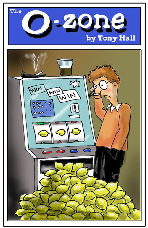 Gambler wins lemons on fruit machne