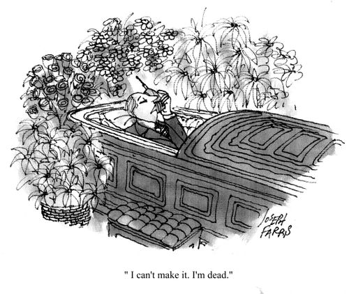 'I can't make it, I'm dead.'
