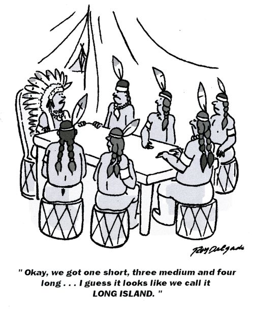 'Okay, we got one short, three medium and four long... I guess it looks like we call it Long Island.'