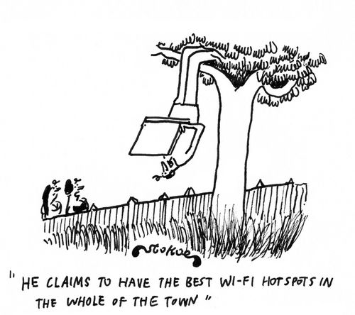 'He claims to have the best wi-fi hot spots in the whole of the town.'