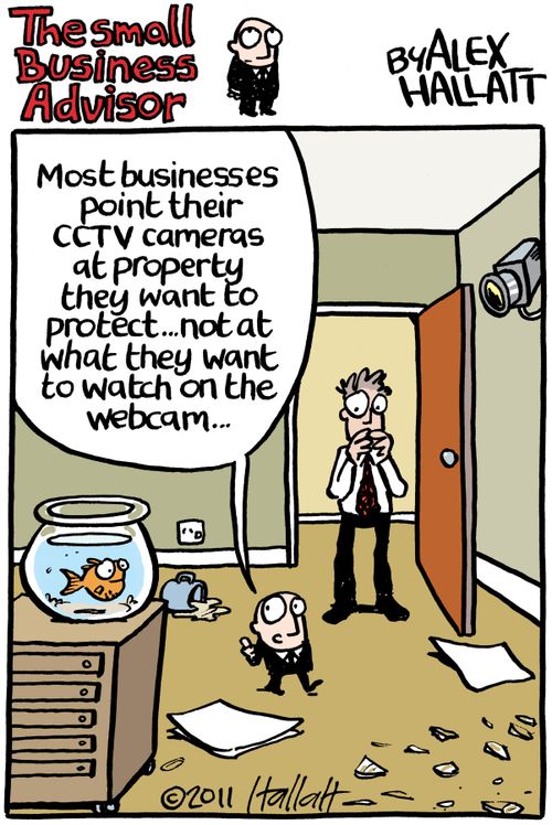 'Most businesses point their CCTV cameras at property they want to protect. . . not at what they want to watch on the webcam...'