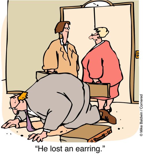 "He lost an earring."