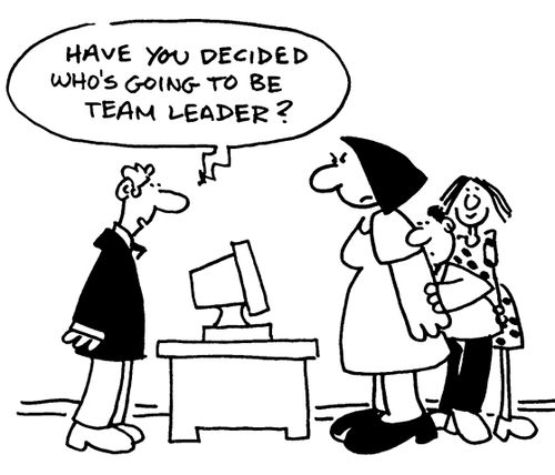 'Have you decided who's going to be team leader?'