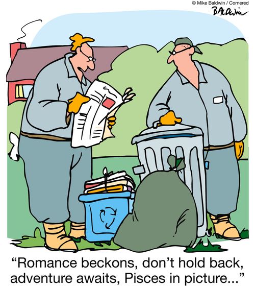 "Romance beckons, don't hold back, adventure awaits, Pisces in picture..."