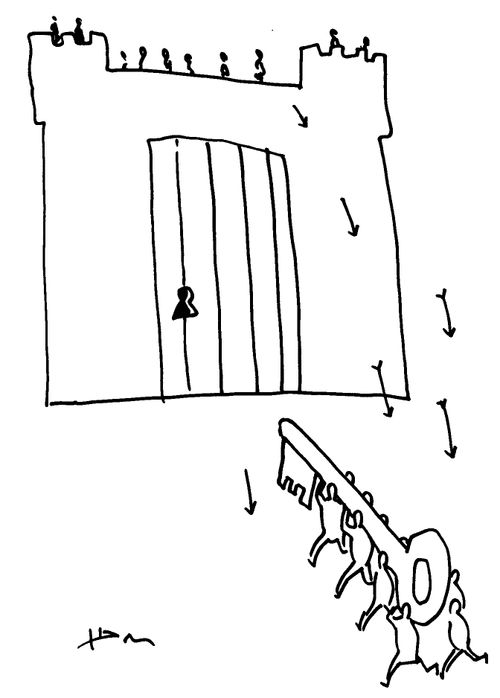 Ambushing A Castle With A Giant Key.