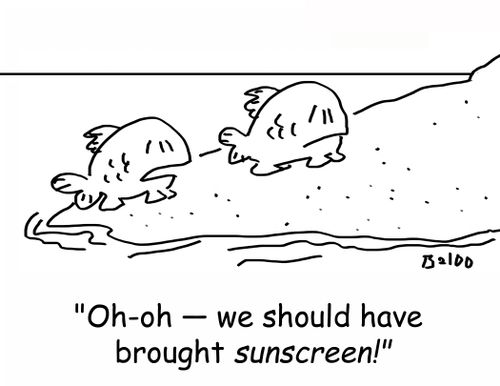 'Oh-oh -- we should have brought sunscreen!'