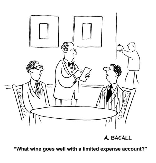 'What wine goes well with a limited expense account?'
