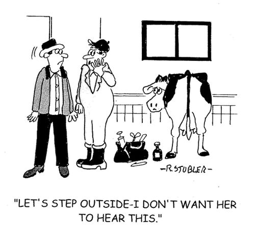 'Let's step outside - I don't want her to hear this.'