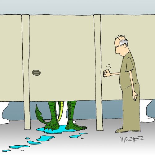 Creature in the bathroom stall