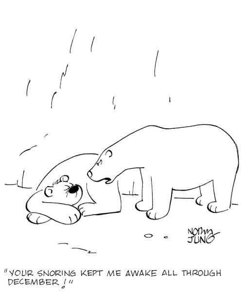 'Your snoring kept me awake all through December!'