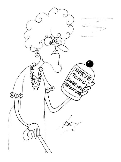 'Nerve tonic, shake well before use'