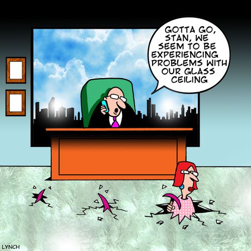 'Gotta go, Stan, we seem to be experiencing problems with out glass ceiling.'