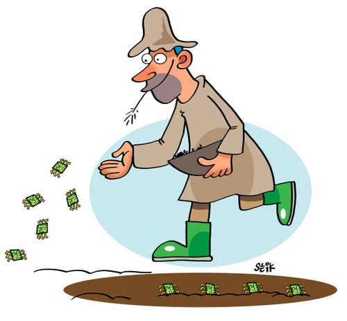 Farmer planting the next crop of PC's.
