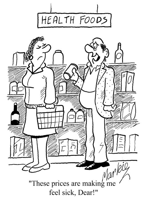 'These prices are making me feel sick, Dear!'